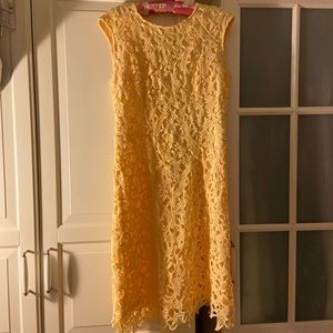 Yellow lace dress gently worn
